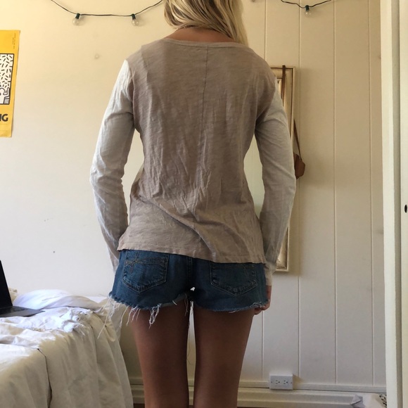 Madewell long sleeve colorblock cotton tee/tshirt - Picture 5 of 7